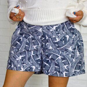 Banana Republic ~ Navy Leaf Shorts ~ Size 12
